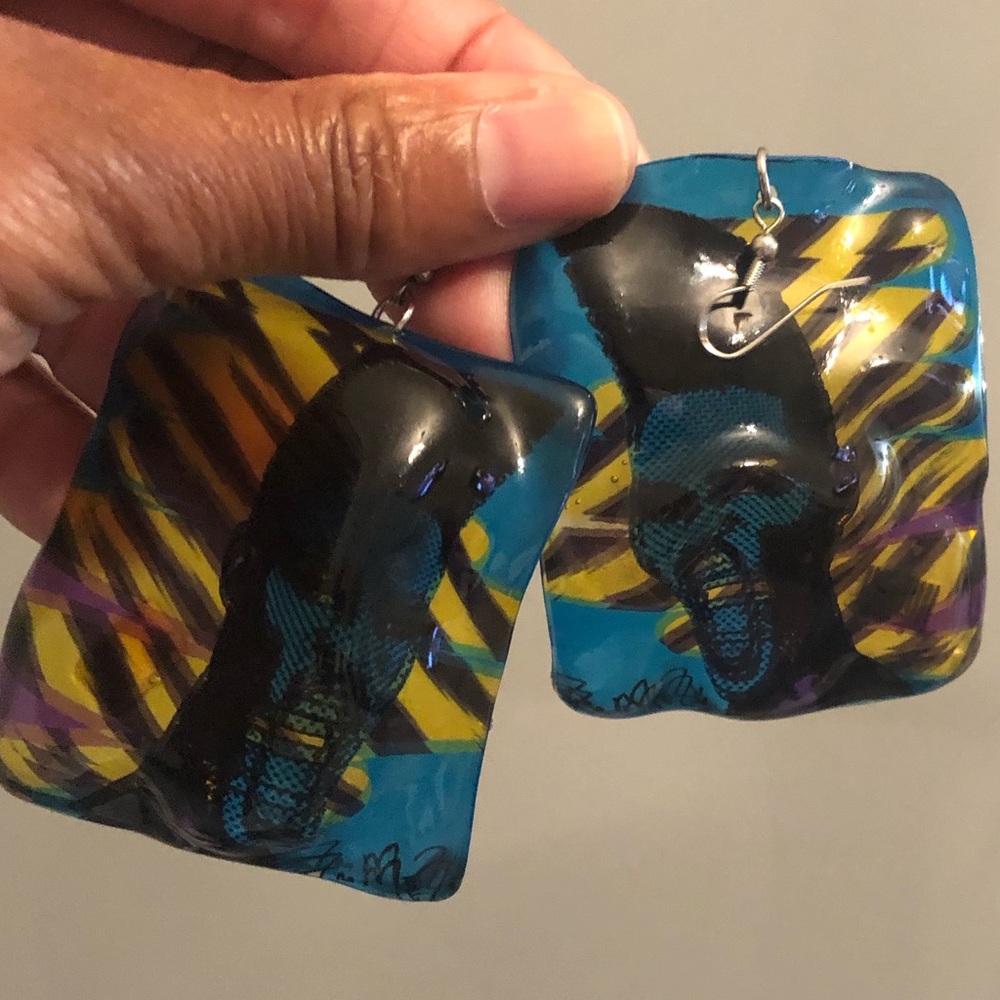 Grace Jones Plastic Earrings